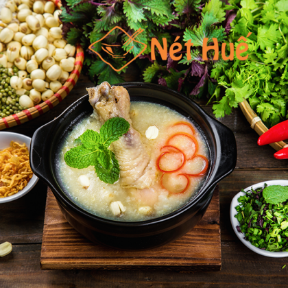 Congee with chicken and lotus seed